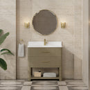 James Martin Lucian 36" Single Bathroom Vanity, Pebble Oak