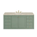 James Martin Chicago 60" Single Bathroom Vanity, Smokey Celadon