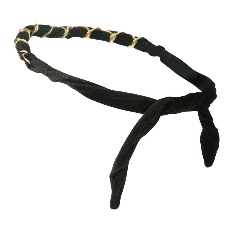 Velvet Headband Wrap with Chain