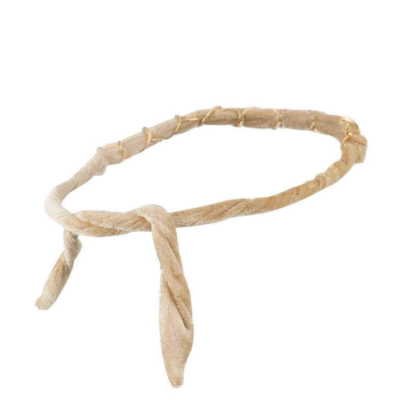 Velvet Headband Wrap with Chain