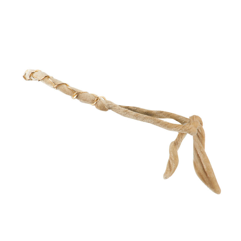 Velvet Headband Wrap with Chain