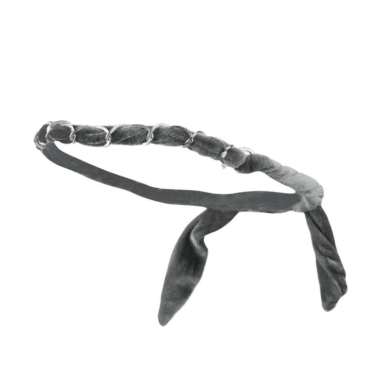 Velvet Headband Wrap with Chain