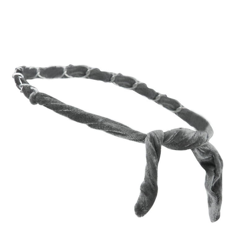 Velvet Headband Wrap with Chain