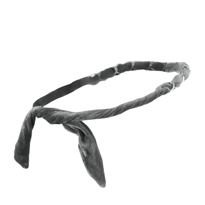 Velvet Headband Wrap with Chain