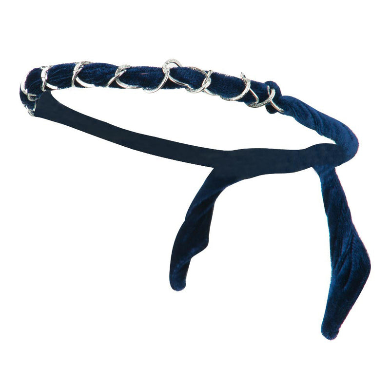Velvet Headband Wrap with Chain
