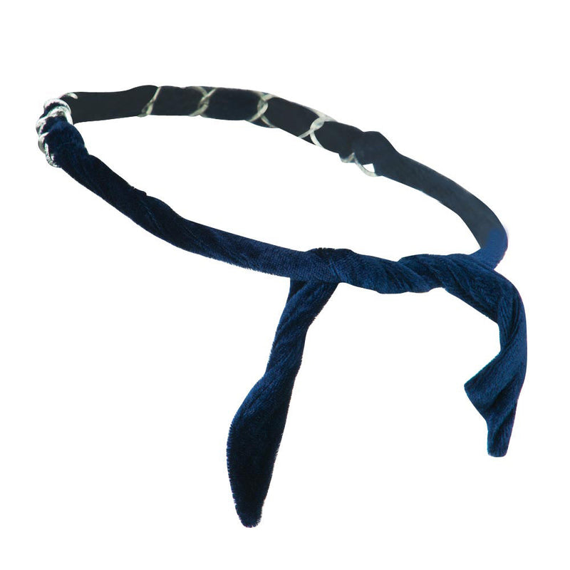 Velvet Headband Wrap with Chain