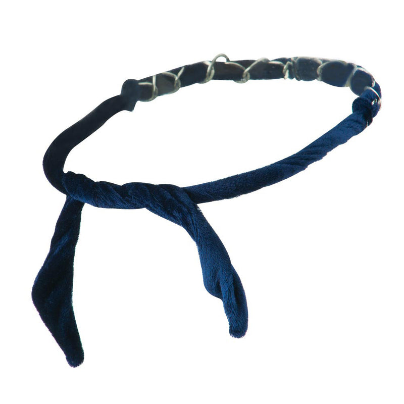 Velvet Headband Wrap with Chain