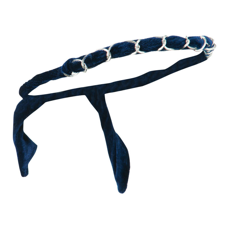Velvet Headband Wrap with Chain