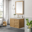 James Martin Laurent 36" Dual Mount Single Bathroom Vanity, Light Natural Oak