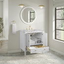 James Martin Myrrin 30" Single Bathroom Vanity, Bright White