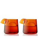 Aurora Amber Cocktail Tumblers, Set of 2 by Viski