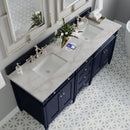 James Martin Brittany 72" Double Bathroom Vanity, Victory Blue