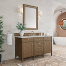 James Martin Brittany 60" Single Bathroom Vanity, Saddle Brown