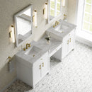 James Martin Bellshire 84" Double Bathroom Vanity, Bright White