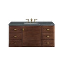 James Martin Amberly 48" Dual Mount Single Bathroom Vanity, Mid-Century Walnut