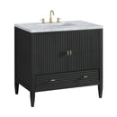 James Martin Myrrin 36" Single Bathroom Vanity, Carbon Oak