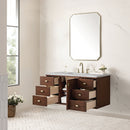 James Martin Amberly 48" Dual Mount Single Bathroom Vanity, Mid-Century Walnut