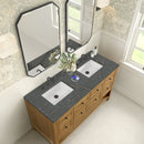 James Martin Breckenridge 60" Double Bathroom Vanity, Light Natural Oak