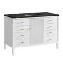 James Martin Myrrin 48" Single Bathroom Vanity, Bright White