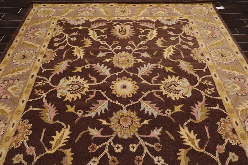 8' x 10' Handmade Wool Traditional Oriental Area rug 8x10 Traditional Brown