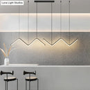 GobekUsa W-Shaped LED Pendant Light Fixture: Stylish Artistic Metal Island Light for Dining Room