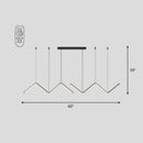 GobekUsa W-Shaped LED Pendant Light Fixture: Stylish Artistic Metal Island Light for Dining Room