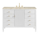 James Martin Myrrin 48" Single Bathroom Vanity, Bright White