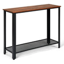 Metal Frame Wood Console Sofa Table with Storage Shelf by LJGDeals