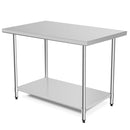 30 x 48 Inch Stainless Steel Table Commercial Kitchen Worktable