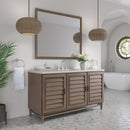 James Martin Portland 60" Single Bathroom Vanity, Whitewashed Walnut