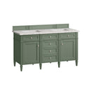 James Martin Brittany 60" Double Bathroom Vanity, Smokey Celadon