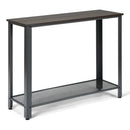 Metal Frame Wood Console Sofa Table with Storage Shelf by DirectDeals