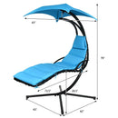 Hanging Stand Chaise Lounger Swing Chair with Pillow by LJGDeals