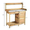 Outdoor Garden Wooden Work Station Potting Bench by LJGDeals