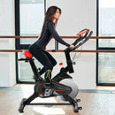 Indoor Exercise Bike Belt Driven Stationary Bike with Pulse Sensor & Phone Holder by LJGDeals