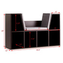 6-Cubby Kid Storage Bookcase Cushioned Reading Nook by LJGDeals