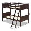 Twin Size Wooden Bunk Beds Convertible 2 Individual Beds by LJGDeals