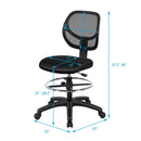 Adjustable Height Mid Back Mesh Drafting Office Chair by LJGDeals