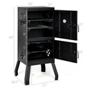 Vertical 2-Tier Outdoor Barbeque Grill with Temperature Gauge by LJGDeals