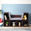 6-Cubby Kid Storage Bookcase Cushioned Reading Nook by LJGDeals