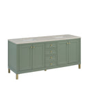 James Martin Chicago 72" Double Bathroom Vanity, Smokey Celadon
