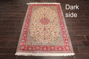 4'3"x6'3"Persian Oriental Area Rug Hand Knotted 100% Silk Traditional 400 KPSI