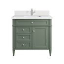 James Martin Brittany 36" Single Bathroom Vanity, Smokey Celadon