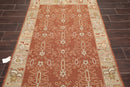 3'10" x 5'10" Hand Knotted Wool Reversible Panel Area Rug Brown