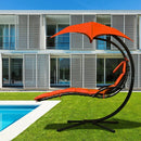 Hanging Stand Chaise Lounger Swing Chair with Pillow by LJGDeals