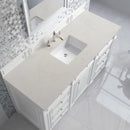 James Martin Bristol 60" Single Bathroom Vanity, Bright White