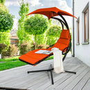 Hanging Stand Chaise Lounger Swing Chair with Pillow by LJGDeals