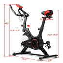 Indoor Exercise Bike Belt Driven Stationary Bike with Pulse Sensor & Phone Holder by LJGDeals