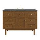 James Martin Laurent 48" Dual Mount Single Bathroom Vanity, Honey Oak