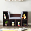 6-Cubby Kid Storage Bookcase Cushioned Reading Nook by LJGDeals
